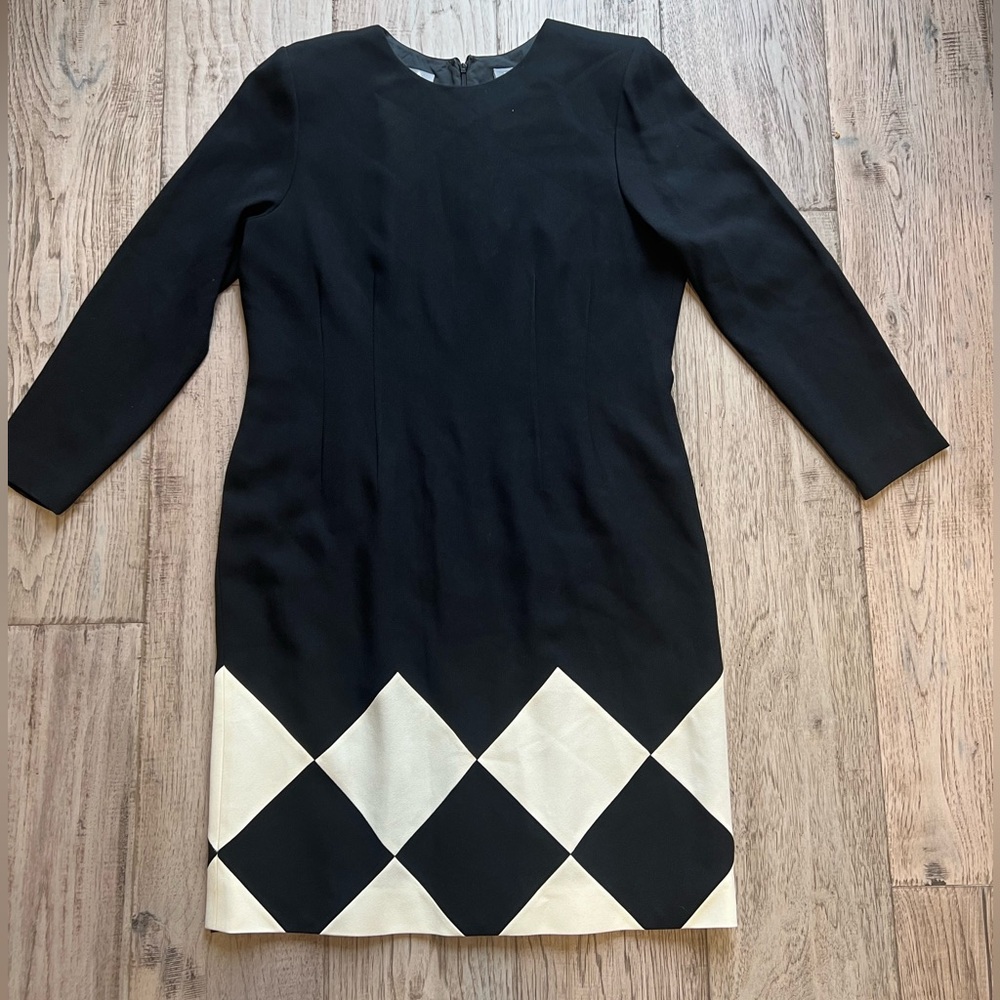 Vintage Liz Claiborne Argyle Hem Midi Dress Size 14